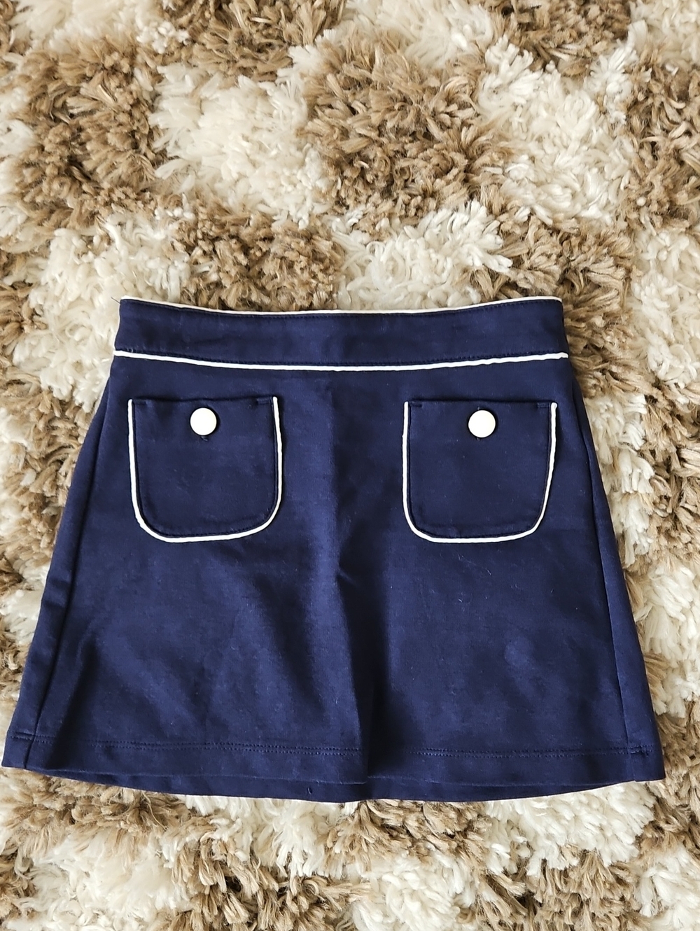 Janie and Jack Navy Elastic Waist Skirt | Size 4